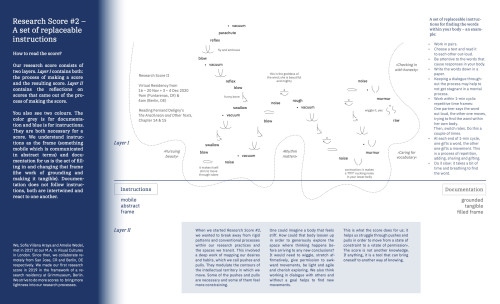 New Text: "Research Score #2 - A set of replaceable instructions" by Sofia Villena Araya and Amelie Wedel now online